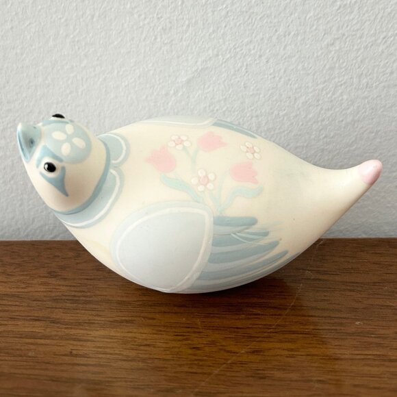 Vtg STONELITE Bird Figurine Professor Bessi Giuseppi Hand Painted Floral Italy - Picture 3 of 8